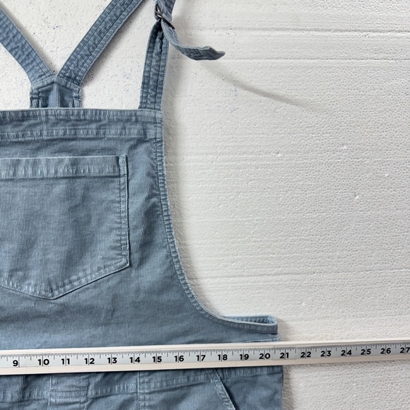Aerie Light Wash Denim Corduroy Overalls Women’s Size XL Relaxed Fit Blue Boho - Picture 6 of 11